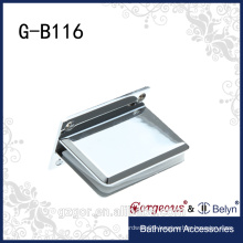 Glass fitting-Square bevel 90 degree - wall to glass clamp hinge